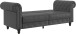 Schlafsofa >Firenze< in Grau, Polyurethan - 236x83x87cm (BxHxT)