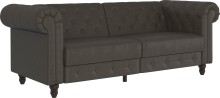 Schlafsofa >Firenze< in Grau, Mikrofaser -...