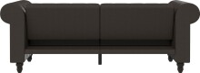Schlafsofa >Firenze< in Grau, Mikrofaser - 236x83x87cm (BxHxT)