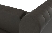 Schlafsofa >Firenze< in Grau, Mikrofaser - 236x83x87cm (BxHxT)