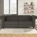 Schlafsofa >Firenze< in Grau, Mikrofaser - 236x83x87cm (BxHxT)
