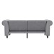 Schlafsofa >Firenze< in Grau, Samt - 236x83x87cm (BxHxT)