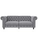 Schlafsofa >Firenze< in Grau, Samt - 236x83x87cm (BxHxT)