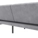 Schlafsofa >Firenze< in Grau, Samt - 236x83x87cm (BxHxT)