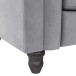 Schlafsofa >Firenze< in Grau, Samt - 236x83x87cm (BxHxT)