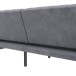 Schlafsofa >Firenze< in Grau, Samt - 236x83x87cm (BxHxT)