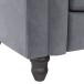 Schlafsofa >Firenze< in Grau, Samt - 236x83x87cm (BxHxT)