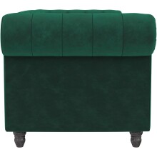 Schlafsofa >Firenze< in Grün, Samt - 236x83x87cm (BxHxT)