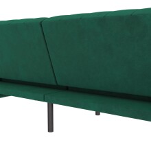 Schlafsofa >Firenze< in Grün, Samt - 236x83x87cm (BxHxT)