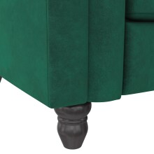 Schlafsofa >Firenze< in Grün, Samt - 236x83x87cm (BxHxT)