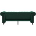 Schlafsofa >Firenze< in Grün, Samt - 236x83x87cm (BxHxT)
