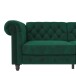 Schlafsofa >Firenze< in Grün, Samt - 236x83x87cm (BxHxT)
