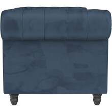 Schlafsofa >Firenze< in Blau, Samt - 236x83x87cm (BxHxT)