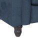 Schlafsofa >Firenze< in Blau, Samt - 236x83x87cm (BxHxT)
