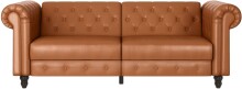Schlafsofa >Firenze< in Braun, Polyurethan - 236x83x87cm (BxHxT)