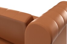 Schlafsofa >Firenze< in Braun, Polyurethan - 236x83x87cm (BxHxT)