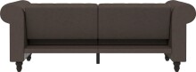 Schlafsofa >Firenze< in Braun Mikrofaser - 236x83x87 (BxHxT)
