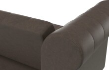 Schlafsofa >Firenze< in Braun Mikrofaser - 236x83x87 (BxHxT)