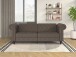 Schlafsofa >Firenze< in Braun Mikrofaser - 236x83x87 (BxHxT)