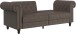 Schlafsofa >Firenze< in Braun Mikrofaser - 236x83x87 (BxHxT)