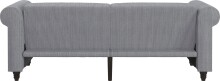 Schlafsofa >Firenze II< in Grau, Cord - 236x83x87cm (BxHxT)