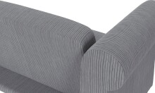 Schlafsofa >Firenze II< in Grau, Cord - 236x83x87cm (BxHxT)