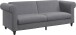 Schlafsofa >Firenze II< in Grau, Cord - 236x83x87cm (BxHxT)
