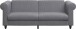 Schlafsofa >Firenze II< in Grau, Cord - 236x83x87cm (BxHxT)