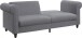 Schlafsofa >Firenze II< in Grau, Cord - 236x83x87cm (BxHxT)