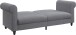 Schlafsofa >Firenze II< in Grau, Cord - 236x83x87cm (BxHxT)