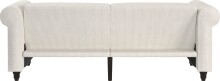 Schlafsofa >Firenze II< in creme-weiß, Cord - 236x83x87cm (BxHxT)