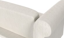 Schlafsofa >Firenze II< in creme-weiß, Cord - 236x83x87cm (BxHxT)