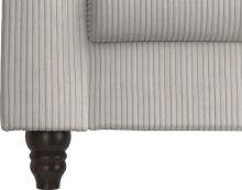 Schlafsofa >Firenze II< in creme-weiß, Cord - 236x83x87cm (BxHxT)