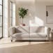 Schlafsofa >Firenze II< in creme-weiß, Cord - 236x83x87cm (BxHxT)