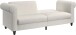 Schlafsofa >Firenze II< in creme-weiß, Cord - 236x83x87cm (BxHxT)