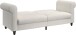 Schlafsofa >Firenze II< in creme-weiß, Cord - 236x83x87cm (BxHxT)