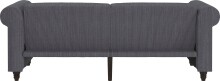Schlafsofa >Firenze II< in Anthrazit, Cord - 236x83x87cm (BxHxT)