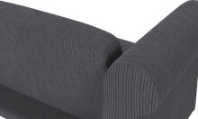 Schlafsofa >Firenze II< in Anthrazit, Cord - 236x83x87cm (BxHxT)