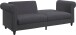 Schlafsofa >Firenze II< in Anthrazit, Cord - 236x83x87cm (BxHxT)