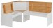Eckbankgruppe >Strasbourg< in Weiß/Honigfarben, Kiefer - 160x87x120cm (BxHxT)