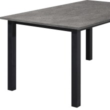 Esstisch >Duisburg< in Beton Dekor grau, MDF - 160x76x90cm (BxHxT)