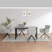 Esstisch >Duisburg< in Beton Dekor grau, MDF - 160x76x90cm (BxHxT)
