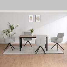 Esstisch >Duisburg< in Eiche Dekor braun, MDF - 160x76x90cm (BxHxT)