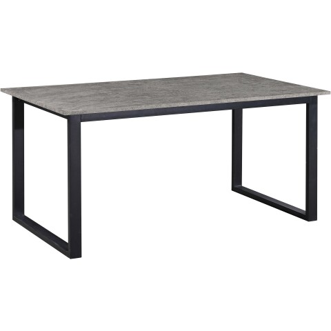 Esstisch >Luxembourg< in Beton Dekor grau, MDF - 160x76x90cm (BxHxT)