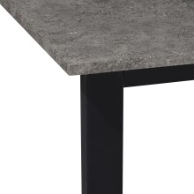 Esstisch >Luxembourg< in Beton Dekor grau, MDF - 160x76x90cm (BxHxT)