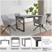 Esstisch >Luxembourg< in Beton Dekor grau, MDF - 160x76x90cm (BxHxT)