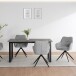 Esstisch >Luxembourg< in Beton Dekor grau, MDF - 160x76x90cm (BxHxT)