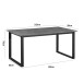 Esstisch >Luxembourg< in Beton Dekor grau, MDF - 160x76x90cm (BxHxT)