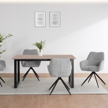 Esstisch >Luxembourg< in Eiche Dekor braun, MDF - 160x76x90cm (BxHxT)