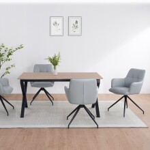 Esstisch >Istanbul< in Eiche Dekor braun, MDF - 160x76x90cm (BxHxT)